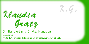 klaudia gratz business card